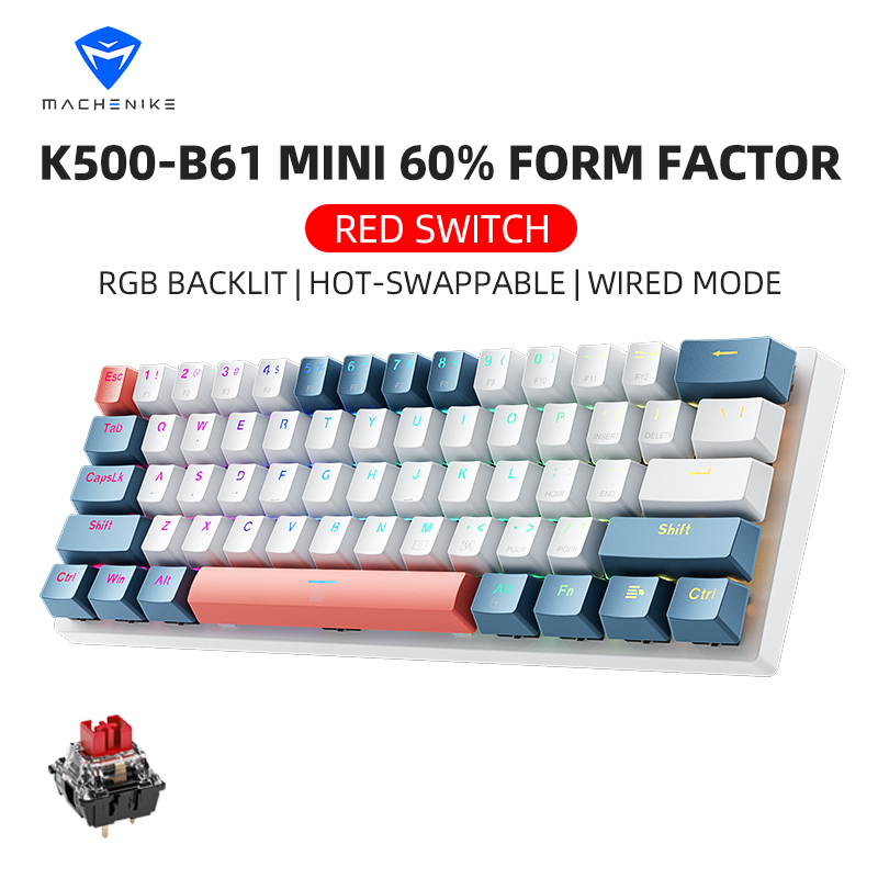 Gaming Keyboard And Mouse Set - K500-B61 Machenike Mini Mechanical Keybaord 60%