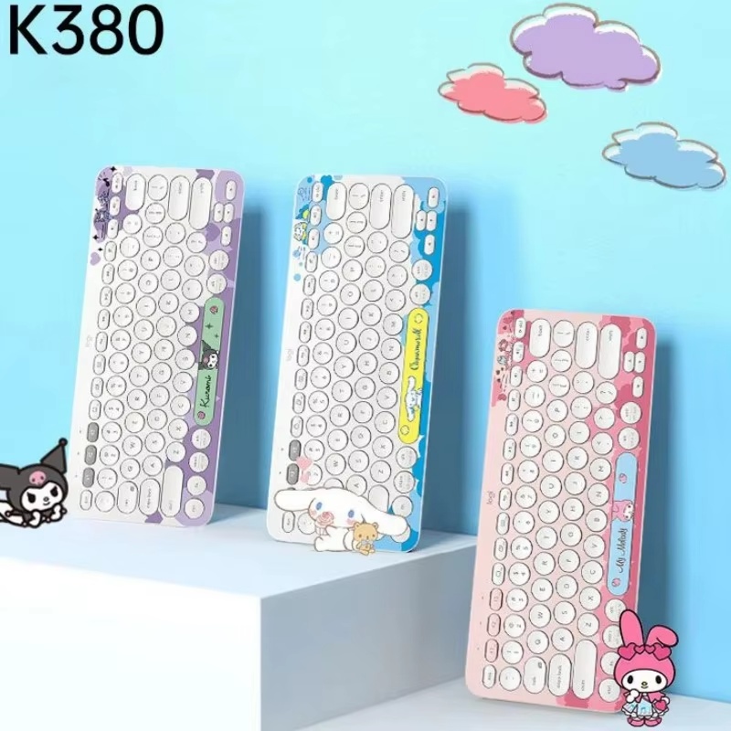 Gaming Keyboard And Mouse Set - Logitech K380 Sanrio Cinnamoroll Kuromi Wireless