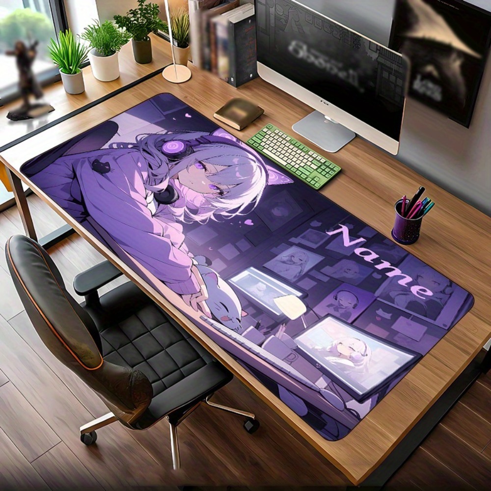 Gaming Keyboard Name - Customizable Name Anime Girl Gaming Desk