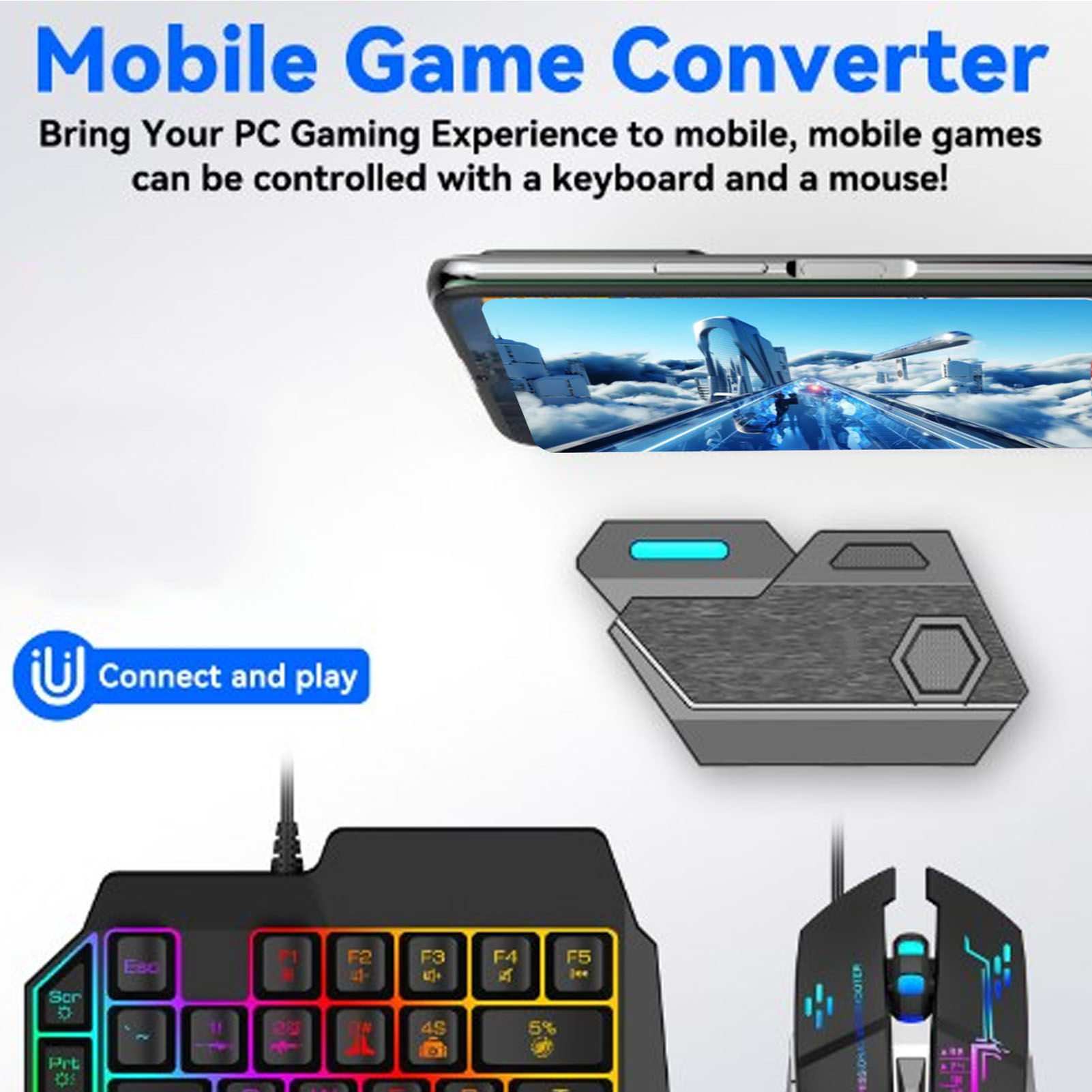 Gaming Keyboard And Mouse Combo - Mobile Game Combo Pack Bluetooth Connection