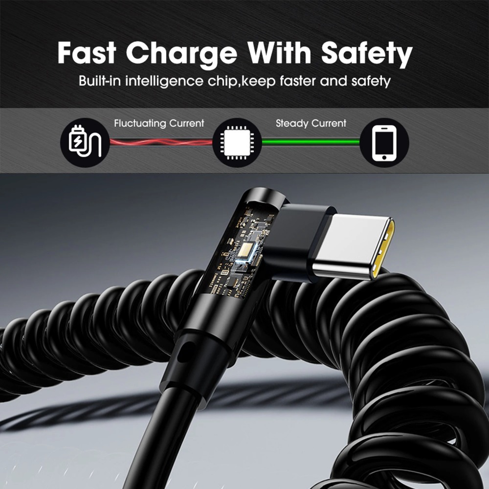 Coiled USB-C Charger Cable Typ - Coiled Usb Cable ulasan dan harga