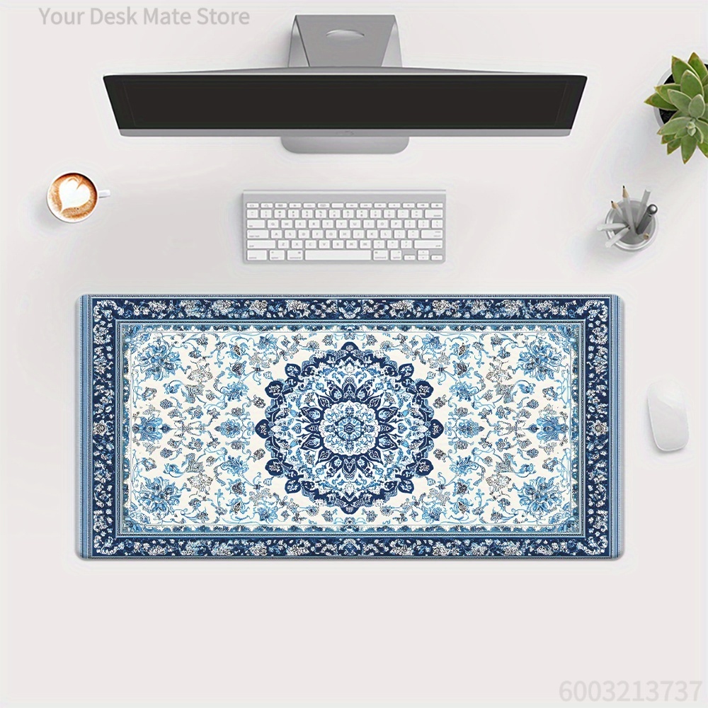 Retro blue Persian  mouse pad  - Gaming Keyboard Blue ulasan dan harga