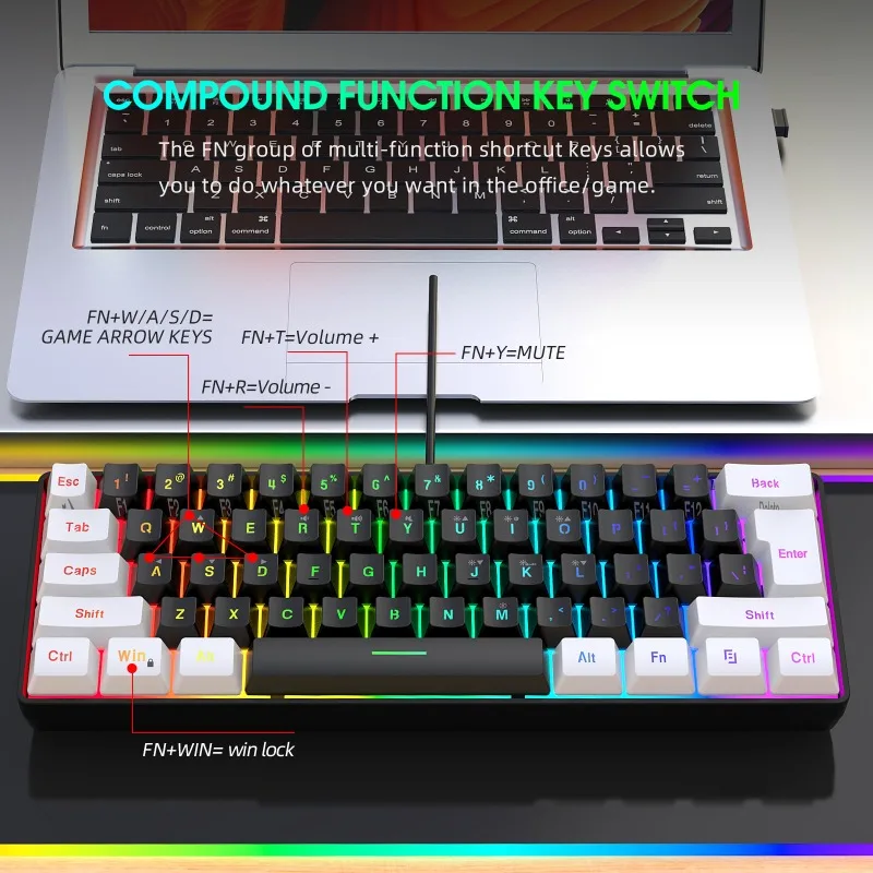 Keyboard and Mouse 60% Compute - Gaming Keyboard And Mouse Combo ulasan dan harga