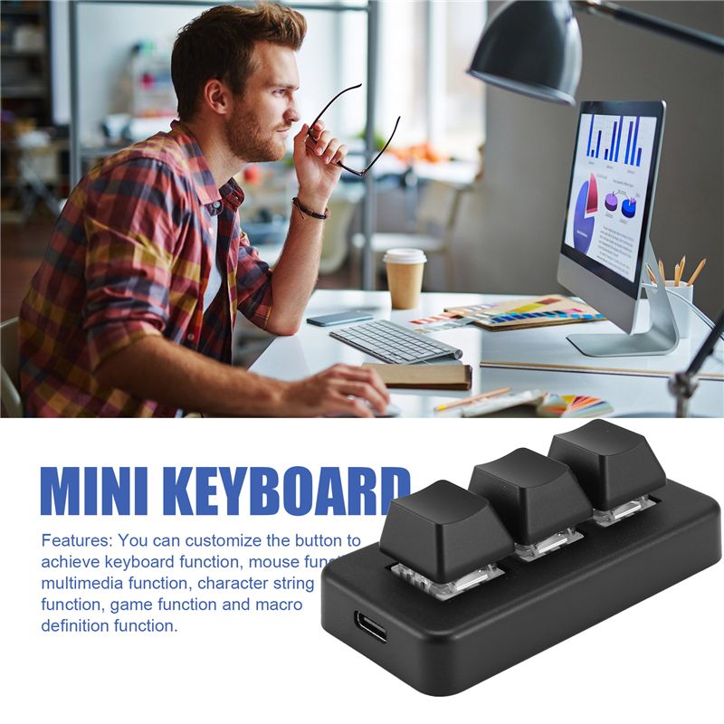 MK321 Progammable Macro Mini K - Gaming Keyboard Mini Mechanical ulasan dan harga