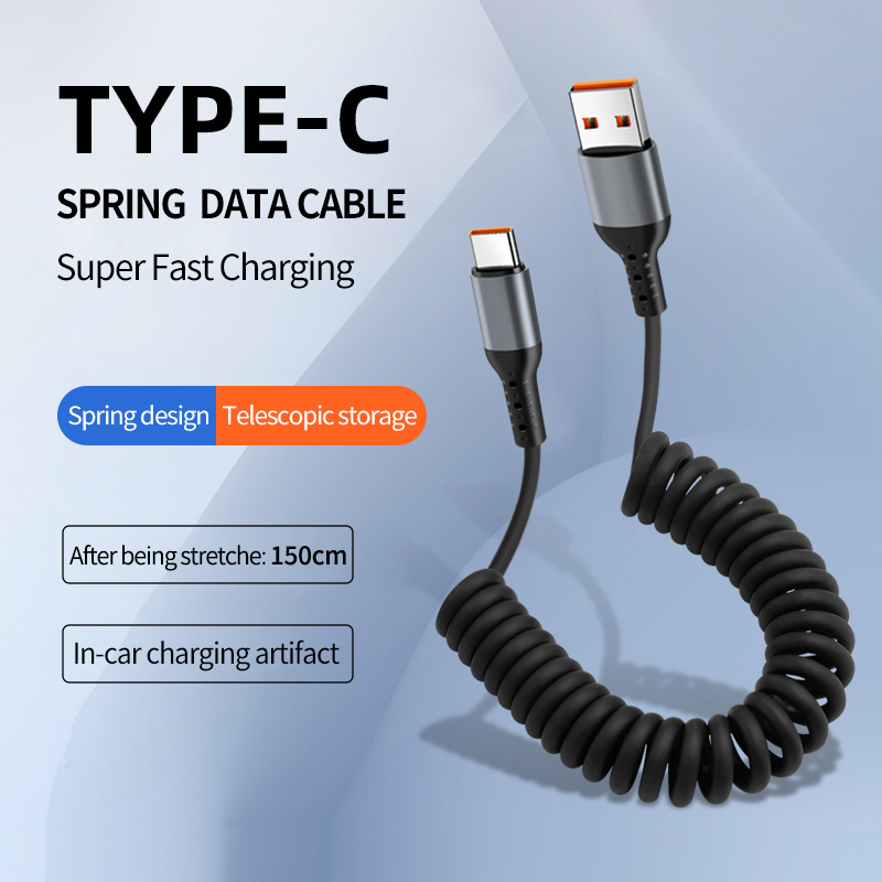 Retractable Coiled USB A to Ty - Coiled Usb Cable ulasan dan harga