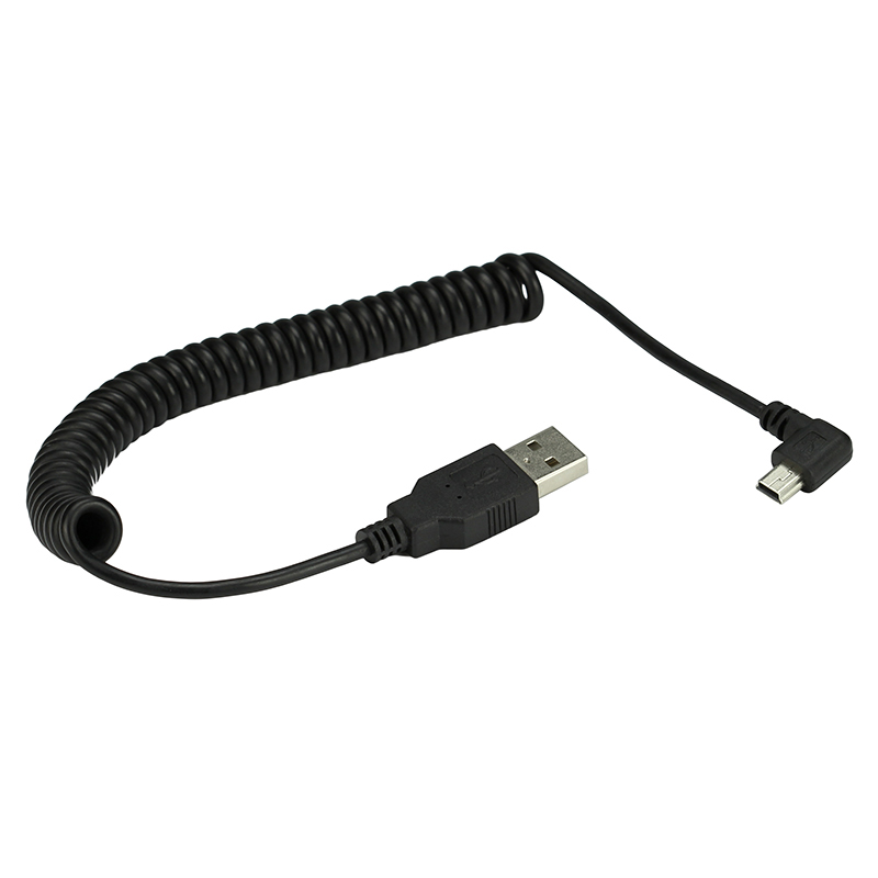 Spring Coiled  Mini USB 5Pin   - Coiled Usb Cable ulasan dan harga