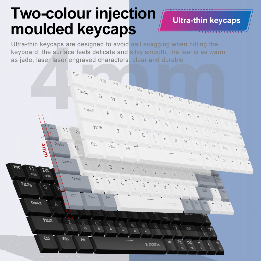 E-YOOSO A68 RGB Mini Slim USB  - Gaming Keyboard E Yooso ulasan dan harga