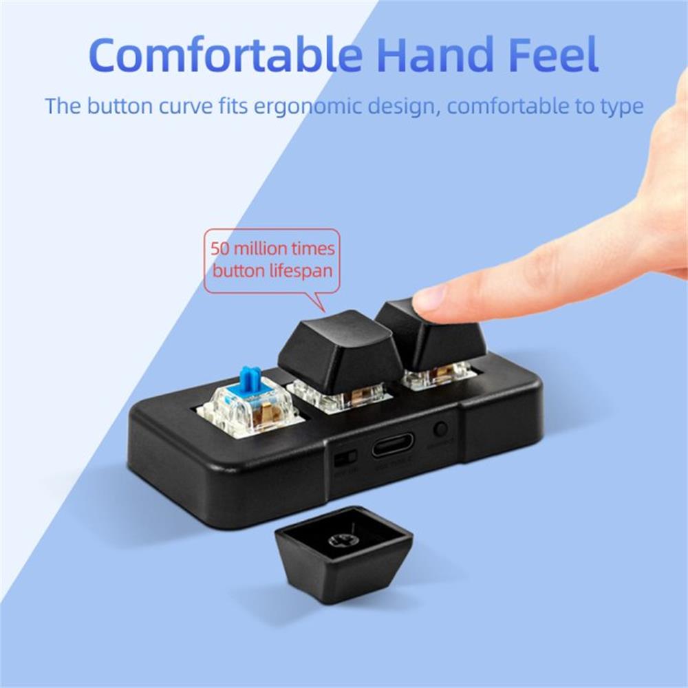 MK321-Pro Small Keyboard 3-key - Gaming Keyboard Blue ulasan dan harga