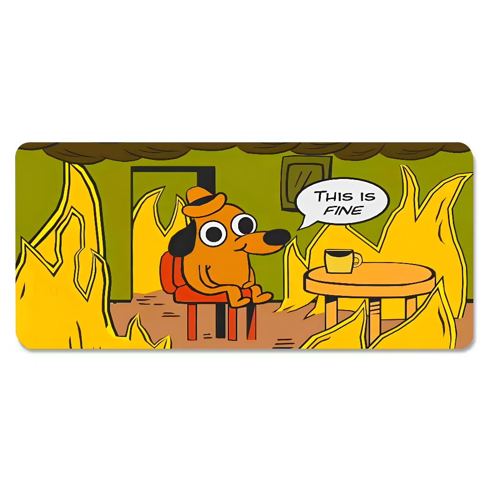 This Is Fine Dog Dachshund Mou - Gaming Keyboard Nearby ulasan dan harga