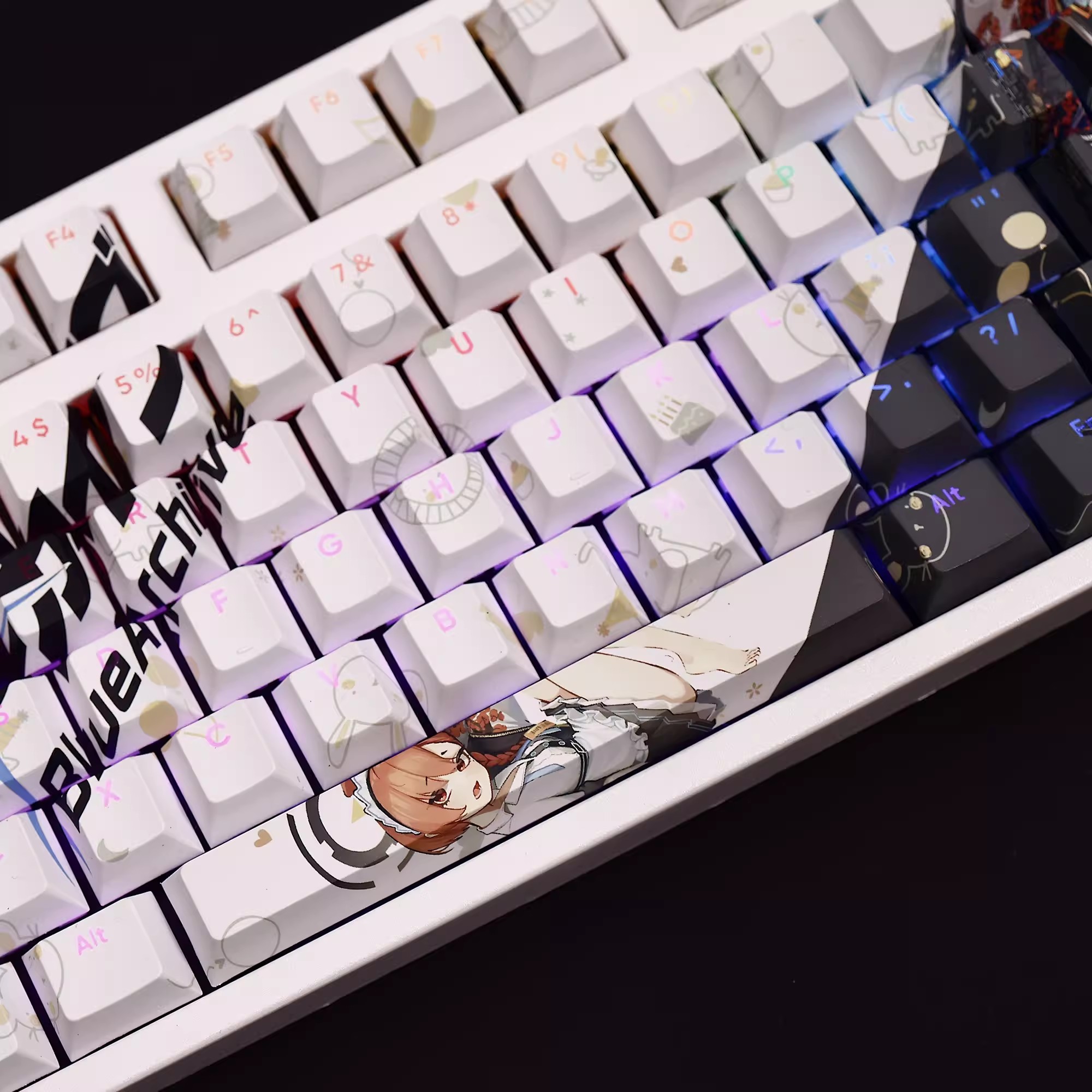 108 Keys/set Blue Archive Mika - Gaming Keyboard Blue ulasan dan harga