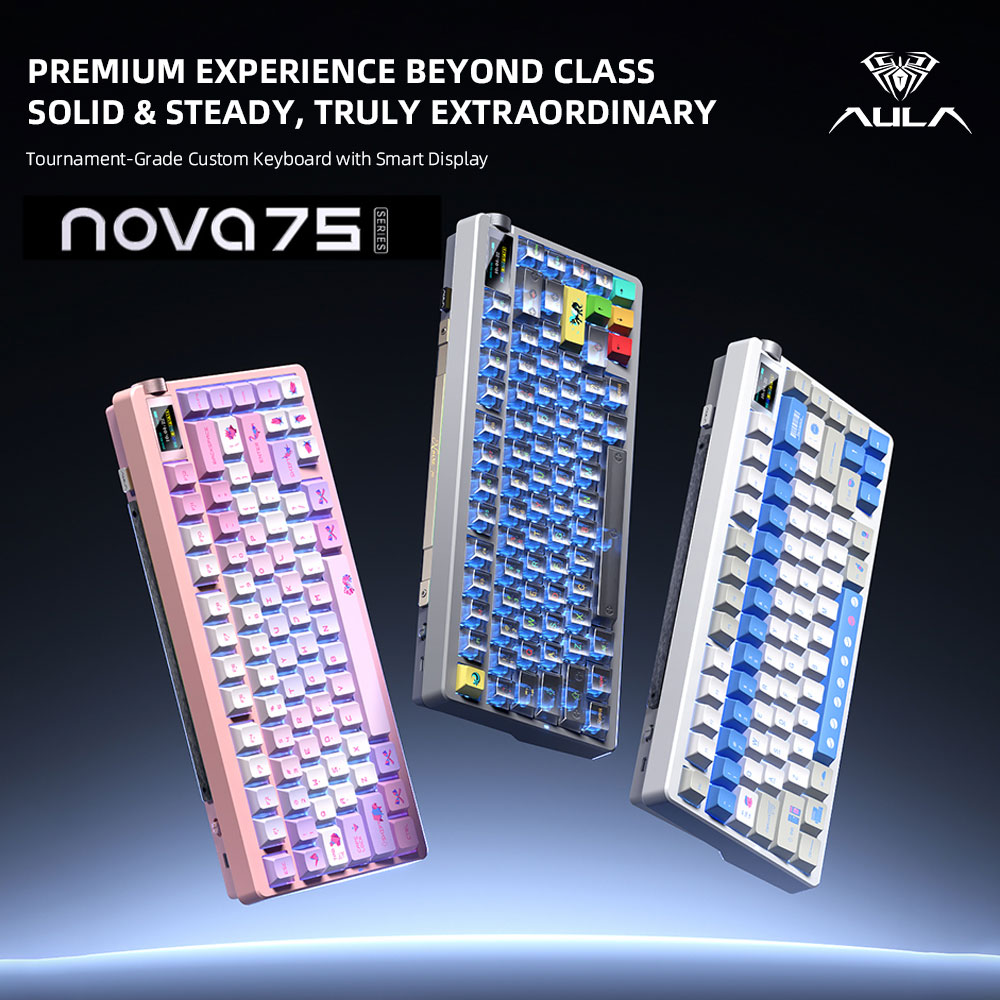 New AULA NOVA75 Wireless Mecha - Gaming Keyboard Mini Mechanical ulasan dan harga