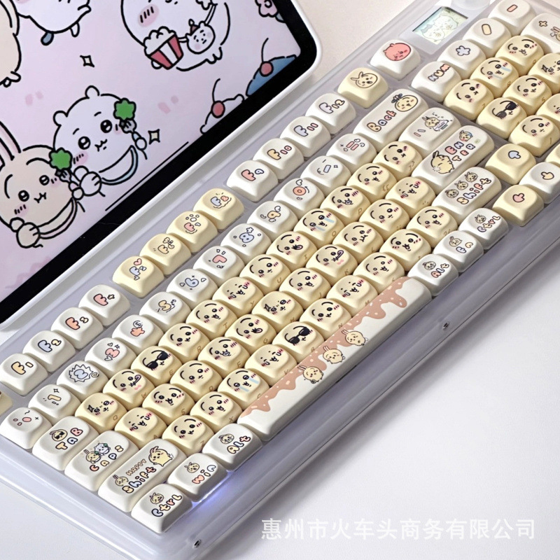 Chiikawa Cute Emoji Keycap Set - Gaming Keyboard Emoji ulasan dan harga