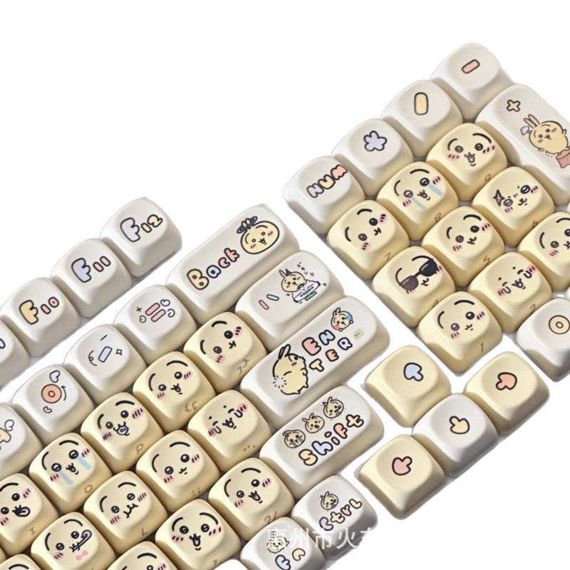 Chiikawa Cute Emoji Keycap Set - Gaming Keyboard Emoji ulasan dan harga