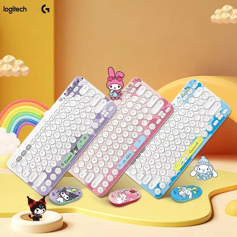 Logitech K380 Sanrio Cinnamoro - Gaming Keyboard And Mouse Set ulasan dan harga