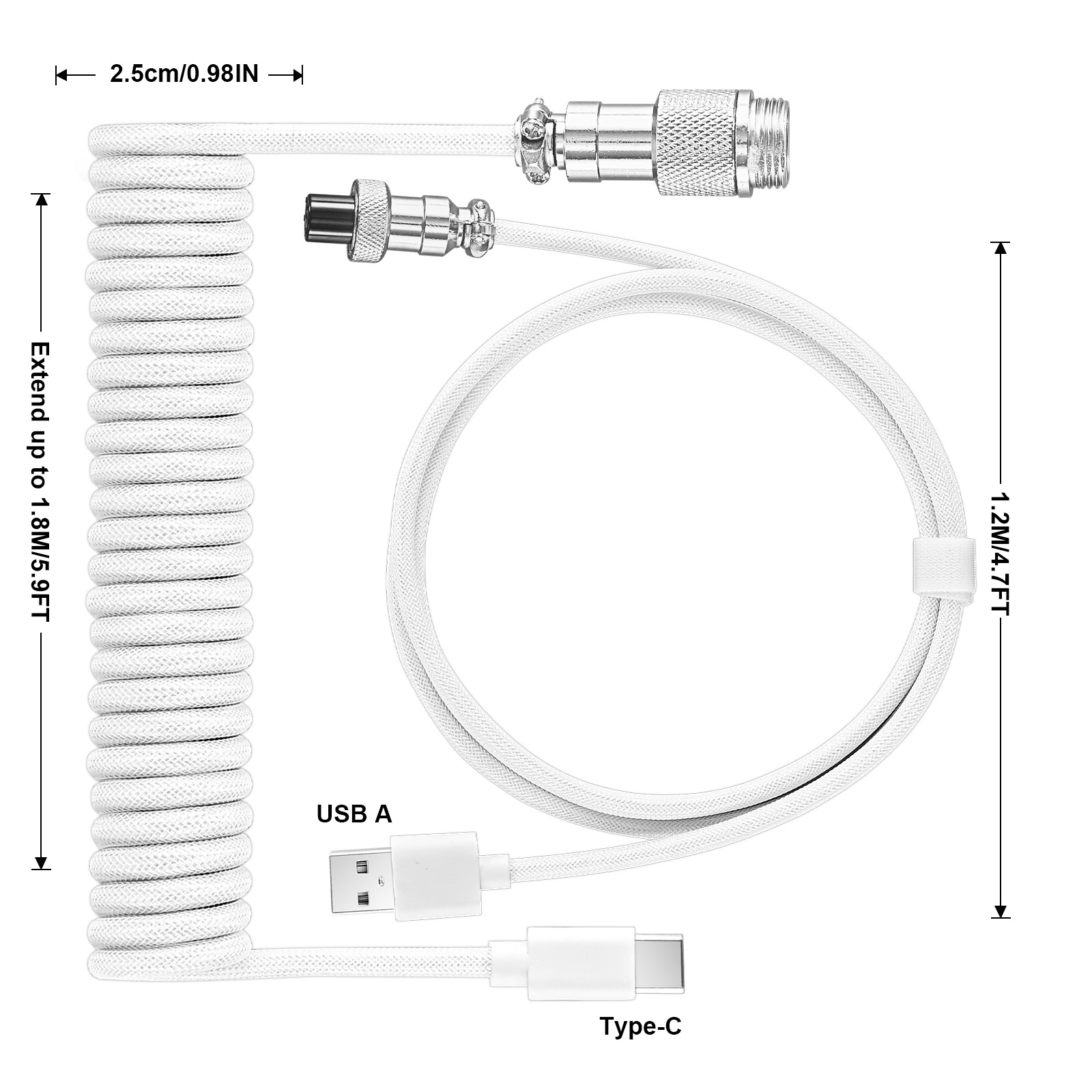 Mechanical Keyboard Coiled Cab - Coiled Usb Cable ulasan dan harga