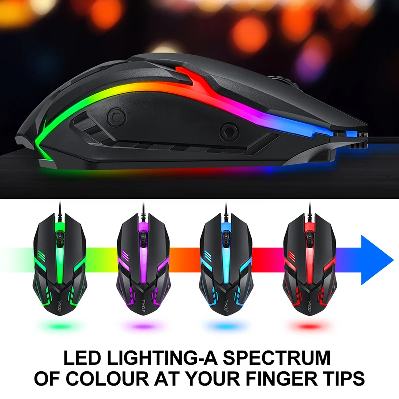 T-WOLF Game Four Piece TF800 I - Gaming Keyboard And Mouse Set ulasan dan harga