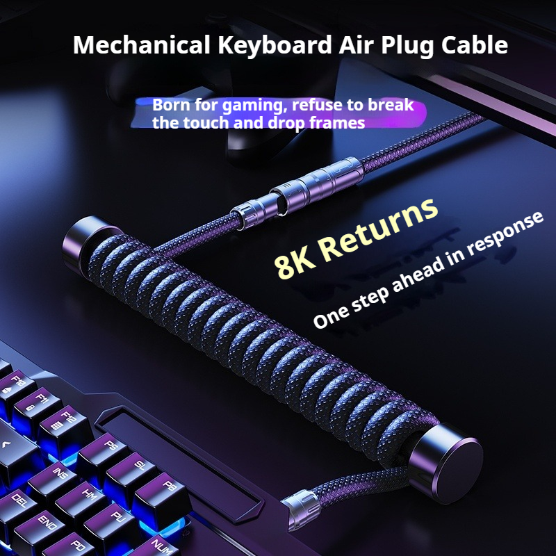 Eary 1.2m Coiled Keyboard Cabl - Coiled Usb Cable ulasan dan harga