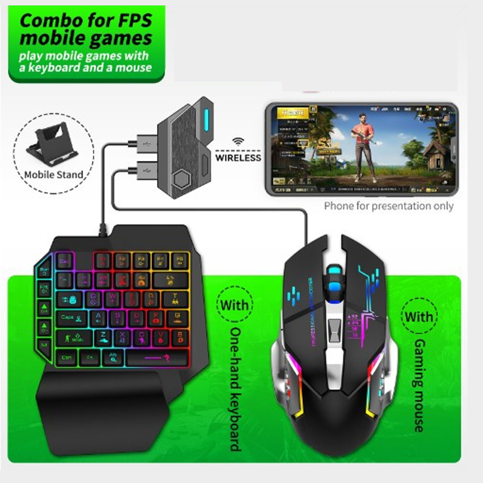 Mobile Game Combo Pack Bluetoo - Gaming Keyboard And Mouse Combo ulasan dan harga