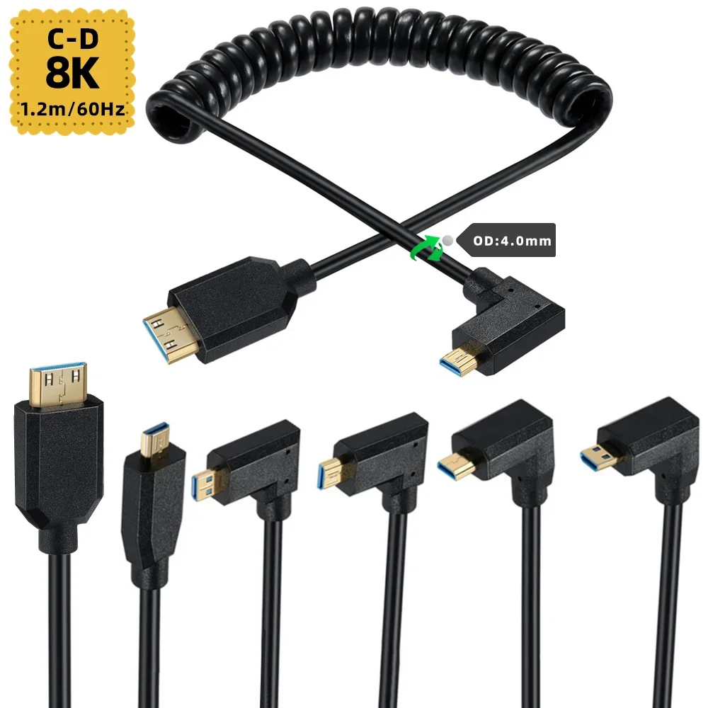 2.1Version 8K@60Hz 4K@120Hz Mi - Coiled Usb Cable ulasan dan harga
