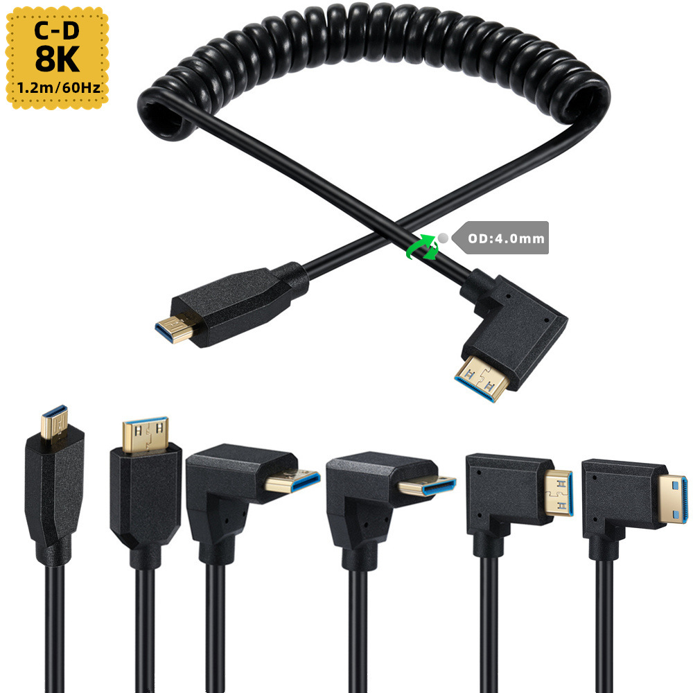 2.1Version 8K@60Hz 4K@120Hz Mi - Coiled Usb Cable ulasan dan harga