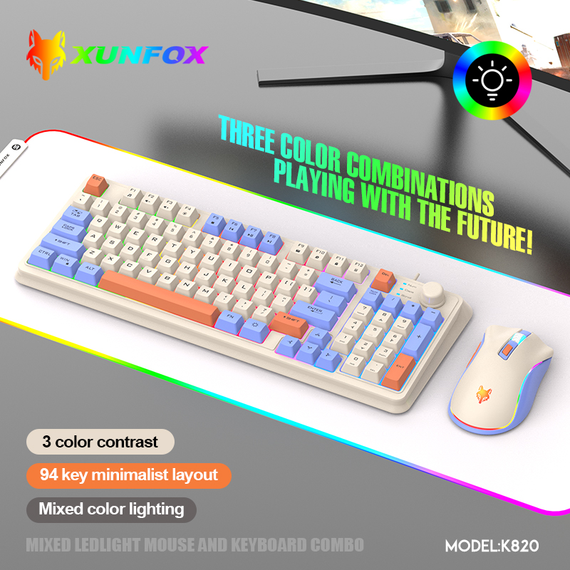 K820 USB Wired Game Keyboard M - Gaming Keyboard And Mouse Set ulasan dan harga