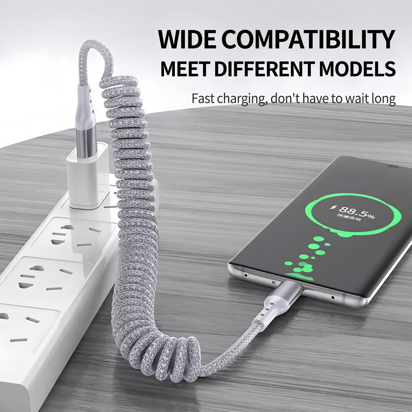 90 Degree Coiled USB-A to USB  - Coiled Usb Cable ulasan dan harga