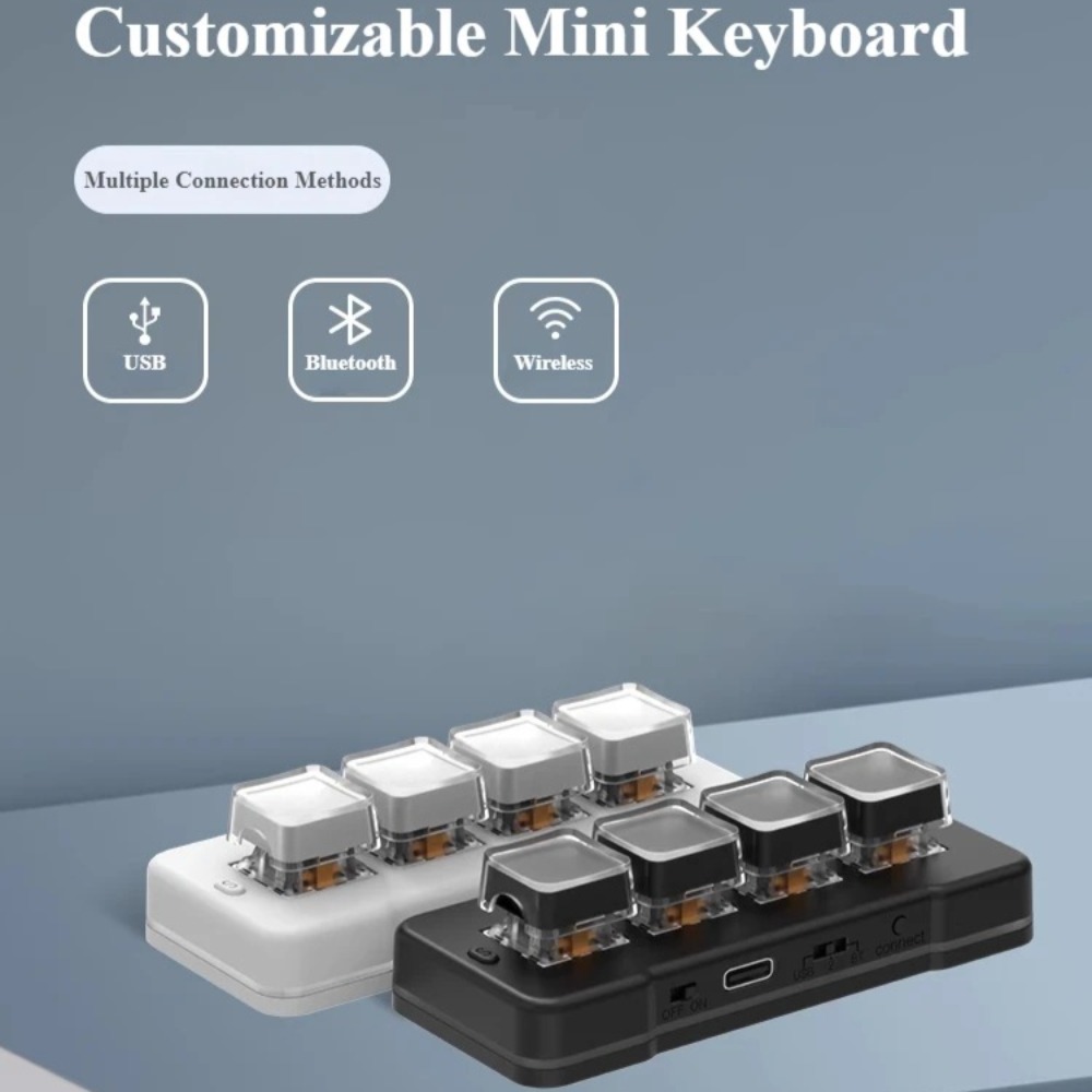 MK424Pro 4-Key Wireles Mini Ke - Gaming Keyboard Mini Mechanical ulasan dan harga