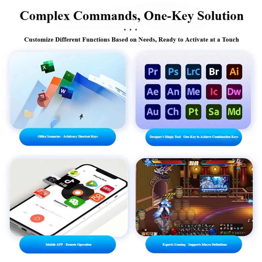 MK424Pro 4-Key Wireles Mini Ke - Gaming Keyboard Mini Mechanical ulasan dan harga