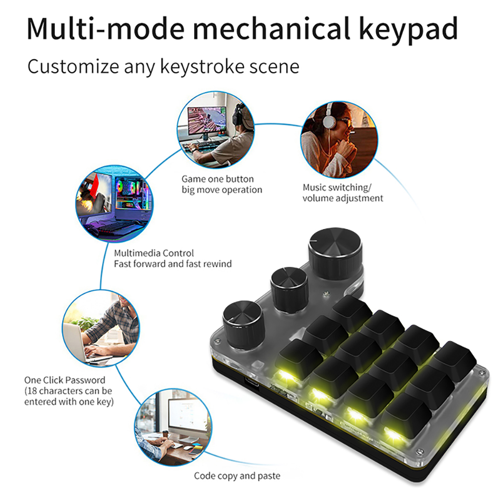 Bluetooth Programming Macro Cu - Gaming Keyboard Mini Mechanical ulasan dan harga