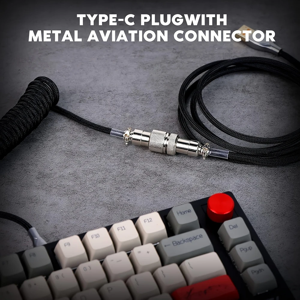 1.5m Coiled Keyboard Cable USB - Coiled Usb Cable ulasan dan harga