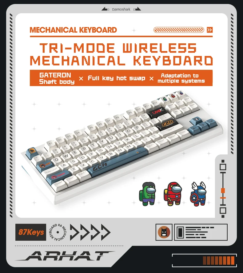 #For Darmoshark K6 Kit High Qu - Gaming Keyboard Tkl ulasan dan harga